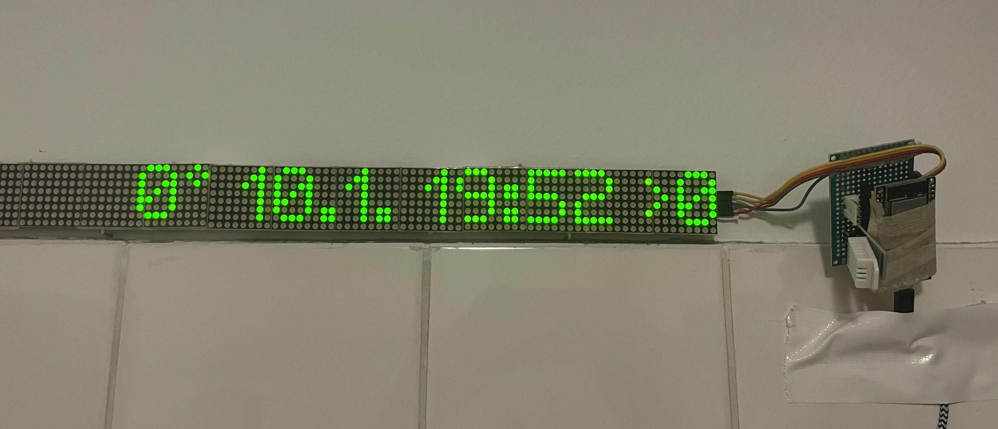 Green LED Matrix Installation