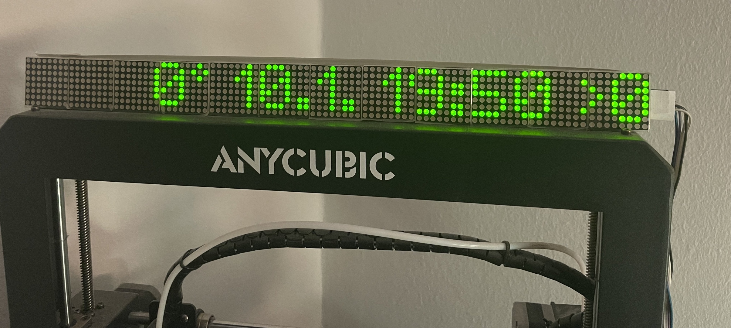 LED Matrix above AnyCubic Printer