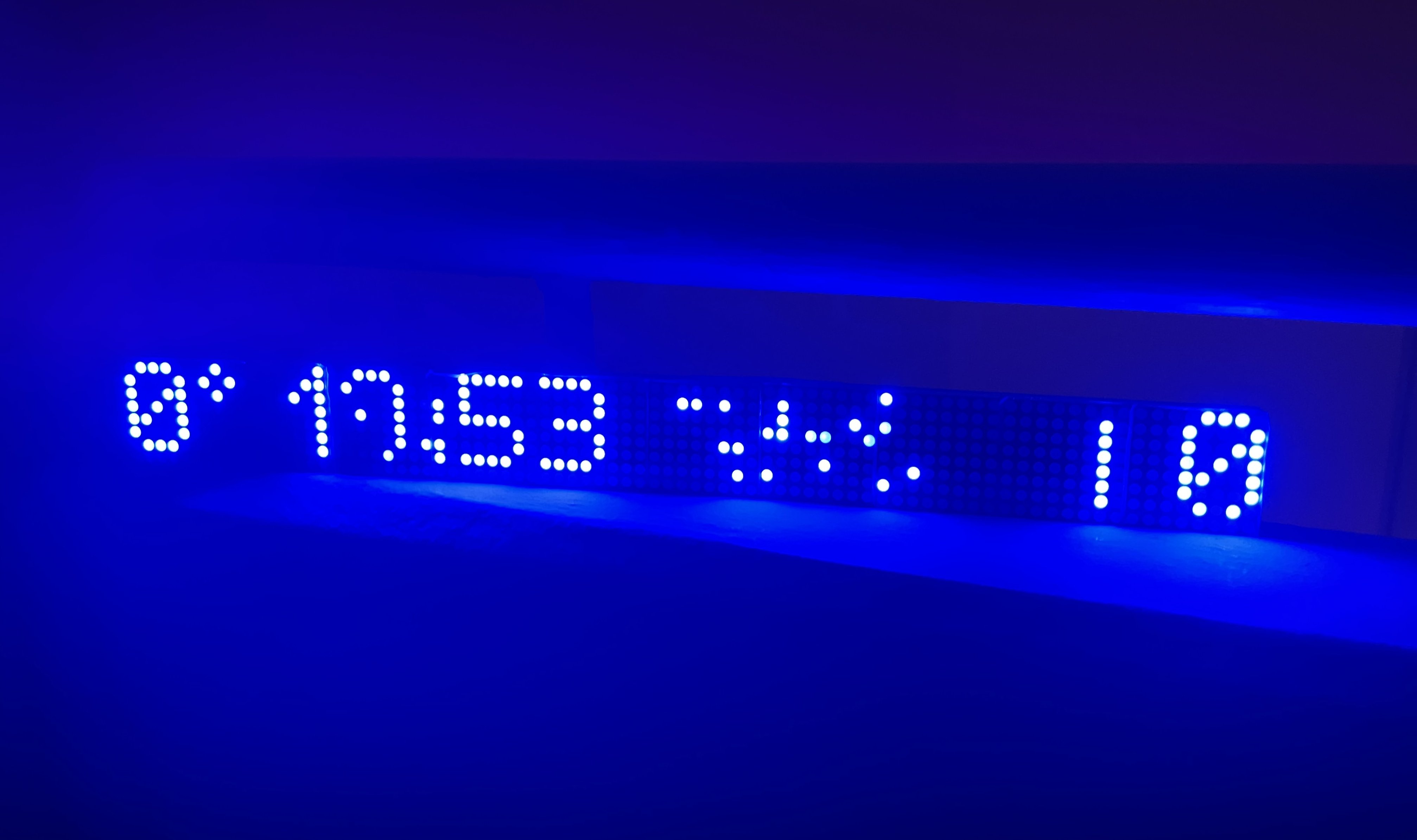 Blue LED Matrix Installation