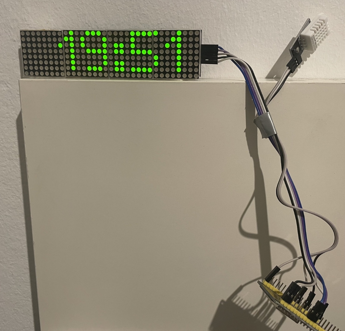 Green LED Matrix Close-up